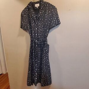 HVN Tender loving care maria metallic printed silk crepe de chine dress